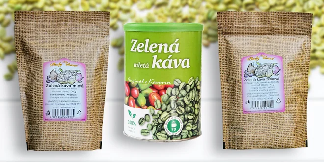Zelená mletá káva 230 gramov