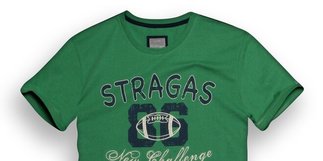 Pánske zelené tričko s potlačou Paul Stragas