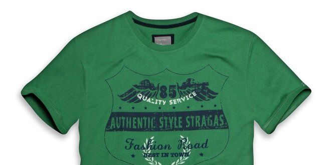 Pánske zelené motorkárske tričko Paul Stragas