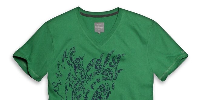 Pánske zelené tričko s potlačou orla Paul Stragas