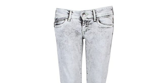 Dámske šedé vyšisované skinny Pepe Jeans