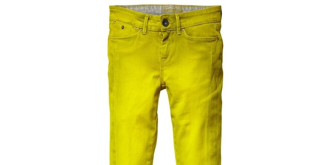Dámske neonové žlto-zelené skinny Pepe Jeans