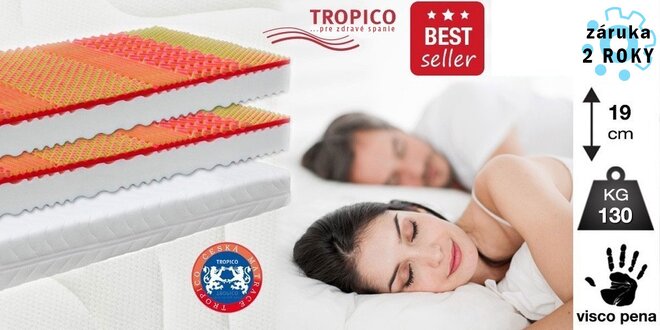 Matrace Tropico Visco Baron - bestseller s dodaním do 24 hodín od zaplatenia!