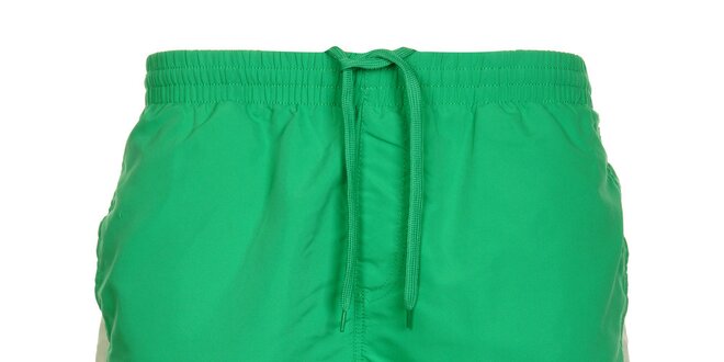 Pánske zelené šortky s pruhmi na zadnom diele Sam 73