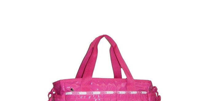 Dámska lakovaná ružová kabelka LeSportsac