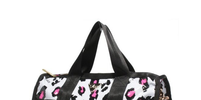 Víkendová biela  taška LeSportsac s leopardím vzorom