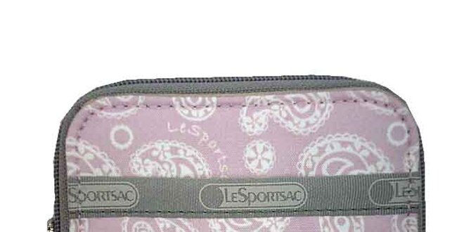 Dámska ružová peňaženka LeSportsac s bielym vzorom