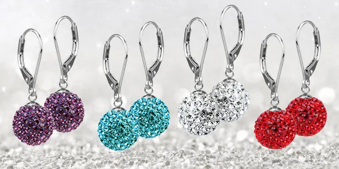 Elegantné oceľové guľôčkové náušnice Discoballs