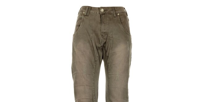 Dámske šedé džínsy s ľahko zníženým sedom Exe