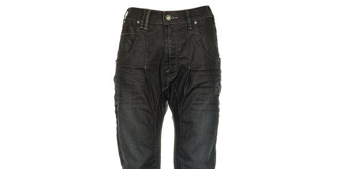Dámske čierne džínsy s ľahko zníženým sedom Exe