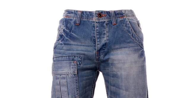 Pánske džínsové modré krátke nohavice Exe