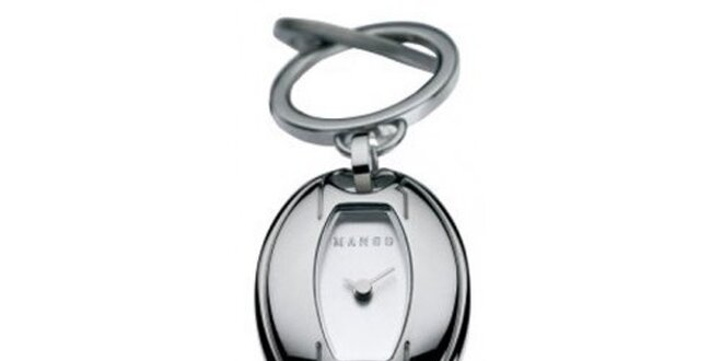 Dámske hodinky Mango so strieborným oceľovým remienkom a bielym ciferníkom
