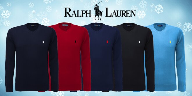 Pánské svetre Ralph Lauren s véčkovým výstrihom