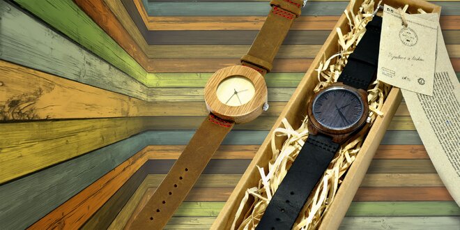 Štýlové drevené hodinky LEFT