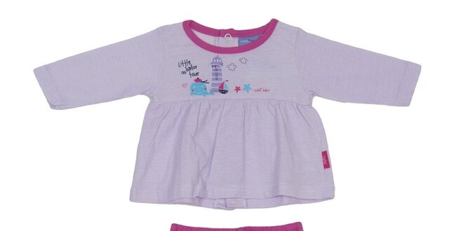 Detský fialovo-ružový set nohavíc a trička Yatsi