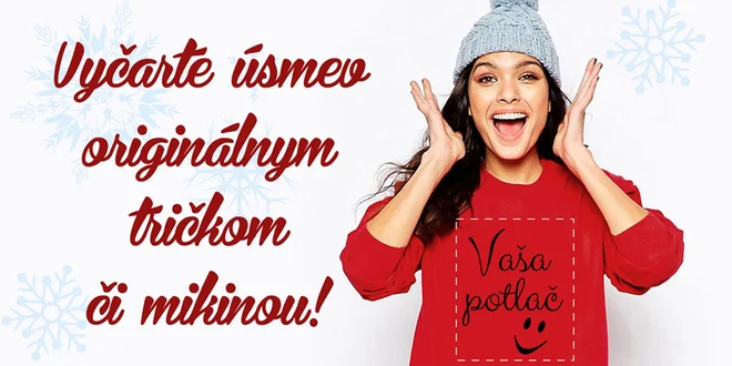 Tričko alebo mikina s vlastnou potlačou vrátane poštovného