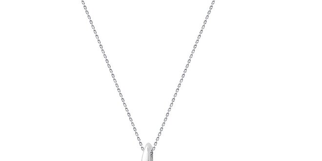 Dámsky strieborný náhrdelník so zirkónovým srdiečkom La Mimossa