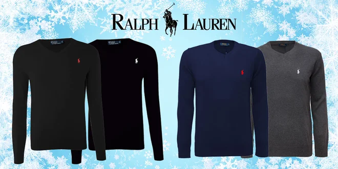 Pánské svetre Ralph Lauren s véčkovým výstrihom