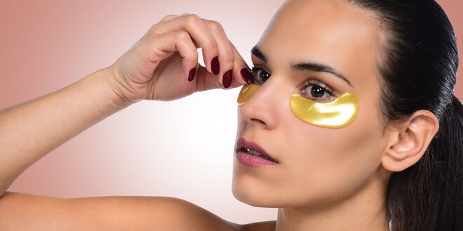 Kolagénová maska na oči proti vráskam s 24-karátovým zlatom a hydratačná kolagénová maska na pery
