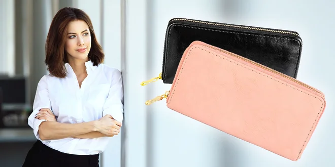 Dámske elegantné penaženky v dvoch farbách