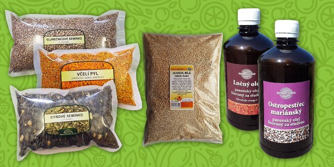 Zdravé maškrtenie: goji, semienka, oleje a kopec ďalších v chutných balíčkoch!
