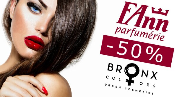 50 % zľava na nákup produktov dekoratívnej kozmetiky BRONX COLORS