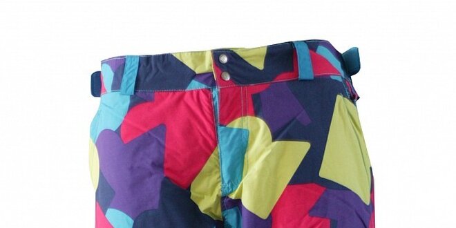 Pánske pestrofarebné športové nohavice Fundango s membránou a potlačou