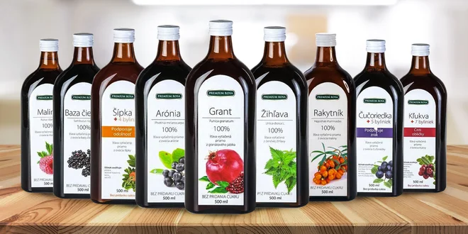 Zdravé lahodné šťavy - 9 chutí na výber!