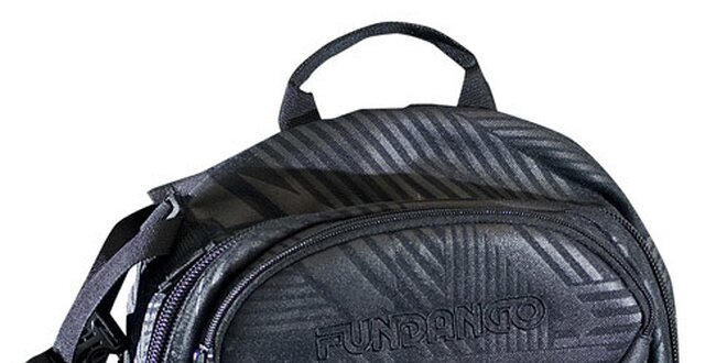 Čierny batoh Fundango s metalickou potlačou