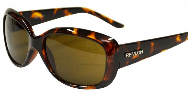 Dámske hnedé žíhané okuliare Revlon