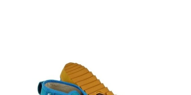 Pánske modré kožené boty Lacoste