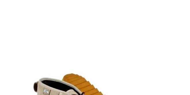 Pánske béžové kožené boty Lacoste