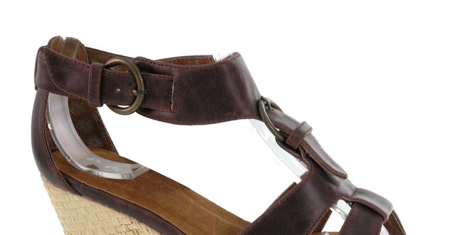 Dámske hnedé sandále Beppi s podpätkom