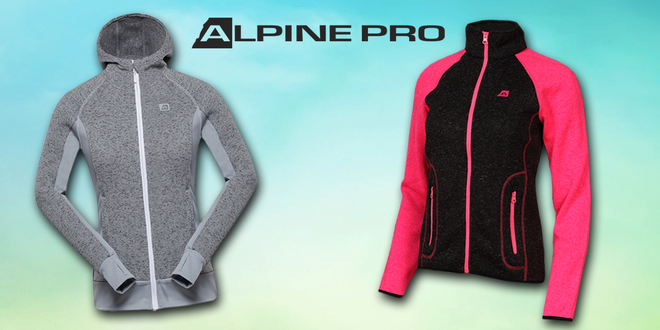 Dámske svetre Alpine Pro so zapínaním na zips