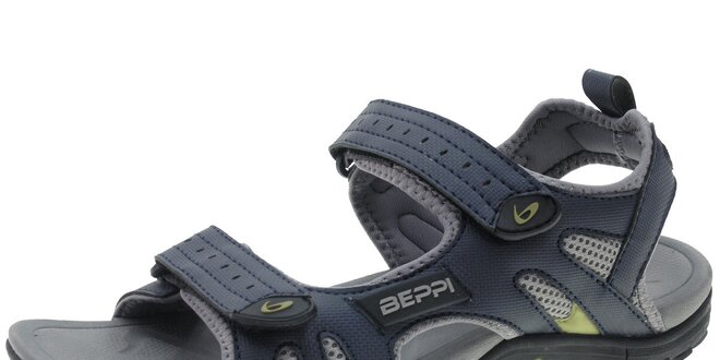 Pánske modré sandále so suchymi zipsami Beppi