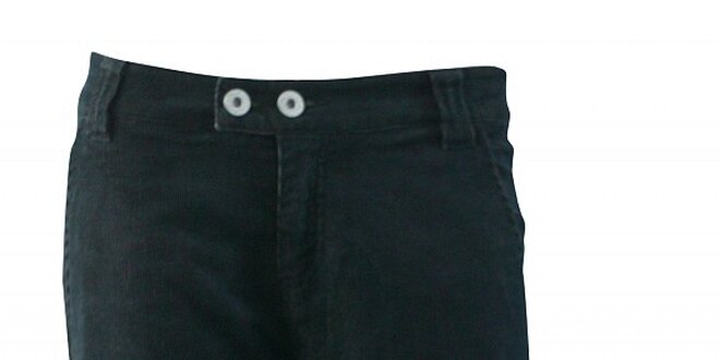 Dámske čierne menčestrové nohavice Fundango