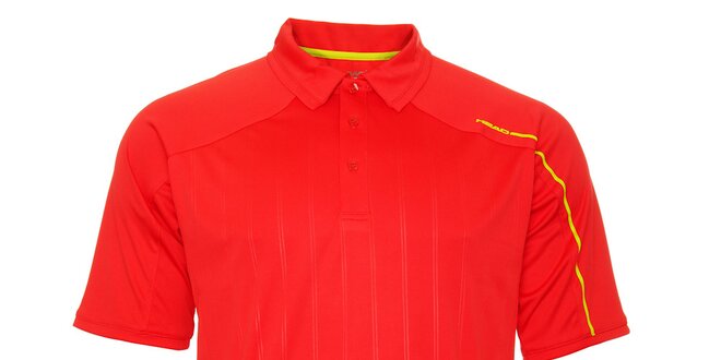 Pánske červené tričko s prúžkami Head
