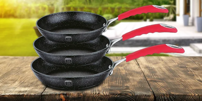 Set troch prémiových panvíc s povrchom Stone Touch®