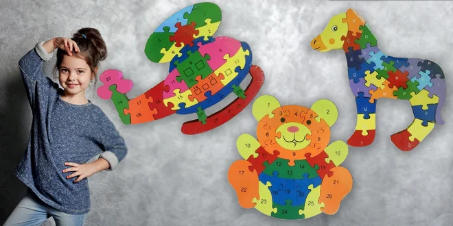 Drevené puzzle pre najmenších