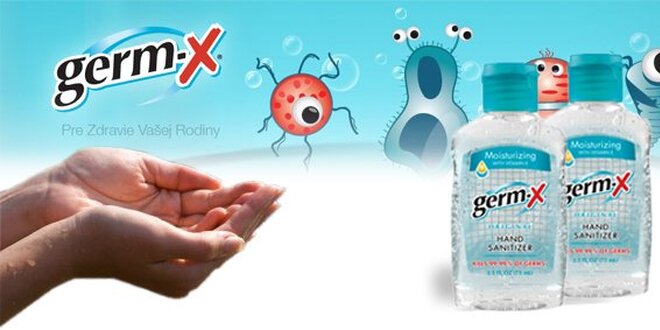2,22 eur za 2 balenia Germ-X original dezinfekčný gél