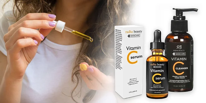 Pleťové sérum alebo čistič s vitamínom C