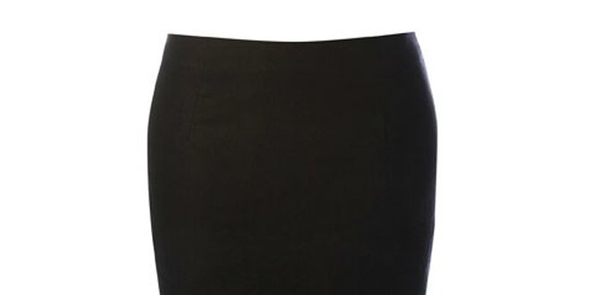 Dámska čierna úzká sukňa s čierno-bielym lemom Fever