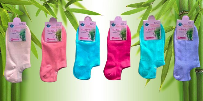 Dámske farebné bambusové ponožky