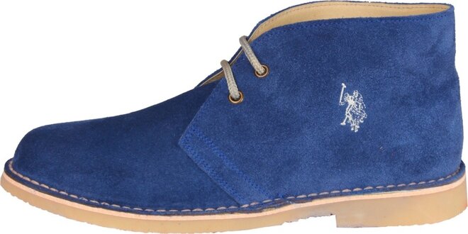 Pánske svetlo modré semišové topánky U.S. Polo