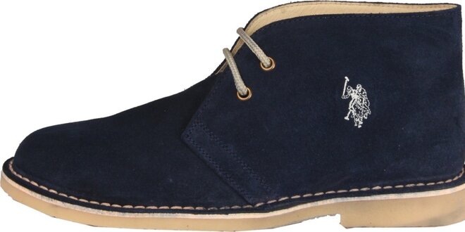 Pánske tmavo modré semišové topánky U.S. Polo