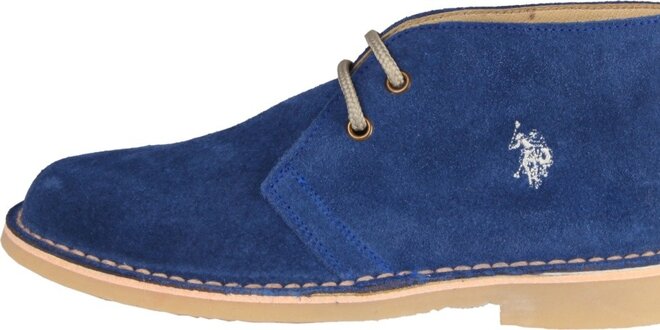 Dámske sýto modré semišové topánky U.S. Polo
