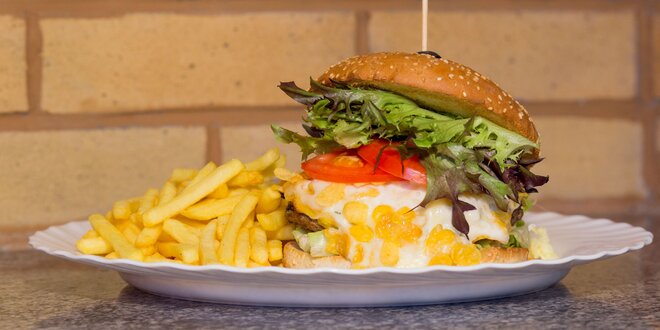 Crisps Burger s hranolčekmi