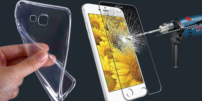 Tvrdené sklo + silikónové puzdro pre telefóny Asus, Huawei, HTC, iPhone, Lenovo či Meizu