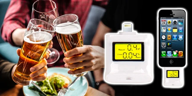 Alkohol tester s lightning konektorom pre iPhone a iPad