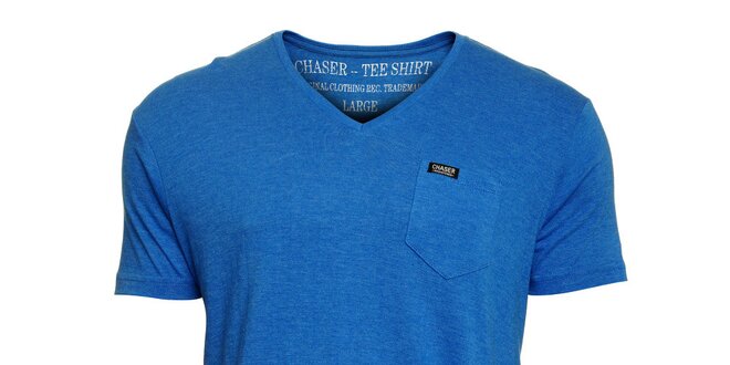 Pánske modré tričko Chaser s potlačou